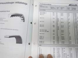 Pirelli ajoneuvohihnat  1993 -kuvasto / tuoteluettelo