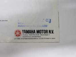 Yamaha XT550 / 250 moottoripyörä -myyntiesite, engalnninkielinen