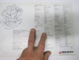 Yamaha XZ550 moottoripyörä -myyntiesite, engalnninkielinen