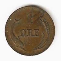 Tanska 1 Öre 1878  kolikko