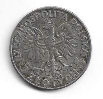 Puola 5 Zloty 1932 hopeaa ulkomainen kolikko