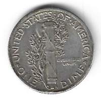 USA 1 Dime 1942   - ulkomainen kolikko hopeaa