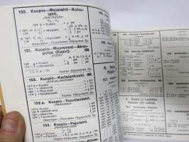 Turisti - Turisten -  Suomen kulkuneuvot - Finlands kommunikationer Rautateiden aikataulut ja höyrylaivojen ja autojen kulkuvuorot, lentoreittejä...1938 NÄKÖISPAINOS