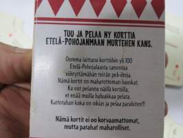 Etelä-Pohojalaaset pelikortit -pelikortit käytetyt, ei jokerikortteja