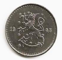 25  penniä  1945 Fe (rautaa)
