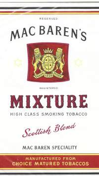 Mac Baren's Mixture Scottish Blend  - tyhjä käyttämätön piipputupakkapakkaus.