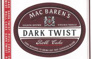 Mac Baren's Dark Rwist Roll Cake  - tyhjä käyttämätön piipputupakkapakkaus.