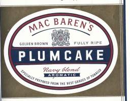 Mac Baren's Plumcake Navy Blend  - tyhjä käyttämätön piipputupakkapakkaus.