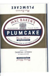 Mac Baren's Plumcake Navy Blend  - tyhjä käyttämätön piipputupakkapakkaus.