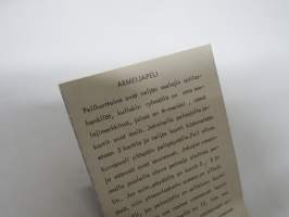 Armeijapeli -pelikortit, täysi käyttämätön pakkaus, Tampereen Paperikonttori