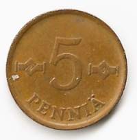 5 penniä  1963