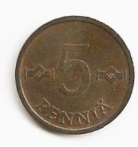 5 penniä  1969