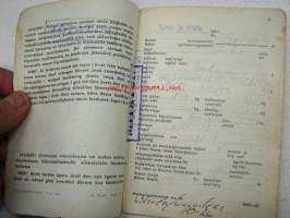 Ford 2D Taunus 12M henkilöauto -rekisteriote / vehicle registration book