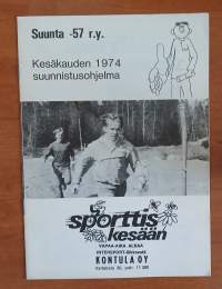 Lauritsalan Kisa ja Suunta -57 yhteinen kesäkauden 1974 suunnistusohjelma