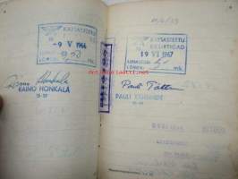 Ford 2D Taunus 12M henkilöauto -rekisteriote / vehicle registration book