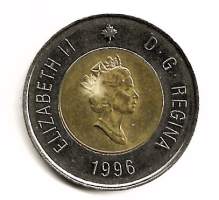 Kanada 2 Dollars Kuningatar	Elisabet II (1952-2022) - ulkomainen kolikko