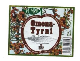 Pomril Omena-Tyrni - tuote-etiketti