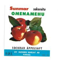 Sunmar Omenamehu - tuote-etiketti