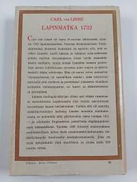 Lapinmatka 1732 : Kuninkaallisen kirjallisuuden ja tiedeseuran kustannuksella Lapin luonnonhistorian valaisemiseksi laadittu ottaen huomioon kivet, maat, vedet, k...