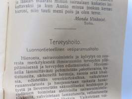 Terveys- ja vesiparannushoito - Aksel Aunio (Turku, 1910) -esite ja potilaiden todistuksia