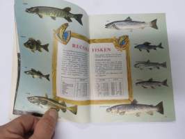 Napp och nytt från Svängsta 1958 (Ab Urfabriken, ABU) -fishing gear catalog (Nyt nappaa -luettelo alkuperäiskielellä), jaettu Suomessa - Länsi-Suomen Urheilukauppa
