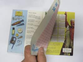 Napp och nytt från Svängsta 1958 (Ab Urfabriken, ABU) -fishing gear catalog (Nyt nappaa -luettelo alkuperäiskielellä), jaettu Suomessa - Länsi-Suomen Urheilukauppa