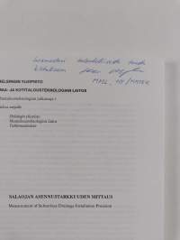 Salaojan asennustarkkuuden mittaus (signeerattu, tekijän omiste)