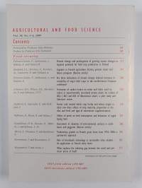 Agricultural and food science Vol. 18, No. 3-4. 2009 : Food security, Energy, Environment