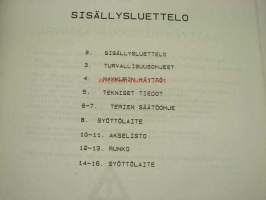 HJ 5, HJ 5 SL puuhakkuri -käyttöohje- ja varaosakirja