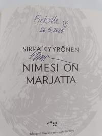 Nimesi on Marjatta (signeerattu, tekijän omiste)