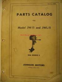 Johnson Sea Horse JW-11 and  JWL-11 parts catalog 1955 -perämoottori, varaosaluettelo