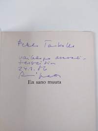 En sano muuta : runoja (signeerattu, tekijän omiste)