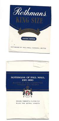 Rothmans King Size  - tupakkaetiketti