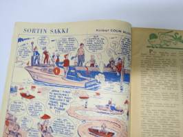 Apu 1954 nr 28, Sortin sakki, 5 tuntia elokuvateatterin vahtimestarina, Murheellinen monimiljoonikko ollut jo 9 vaimoa, Terra sci-fi sarjakuva, Tappaja saa tehtävän