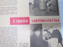 Apu 1954 nr 28, Sortin sakki, 5 tuntia elokuvateatterin vahtimestarina, Murheellinen monimiljoonikko ollut jo 9 vaimoa, Terra sci-fi sarjakuva, Tappaja saa tehtävän