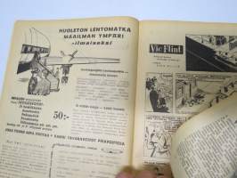 Apu 1954 nr 28, Sortin sakki, 5 tuntia elokuvateatterin vahtimestarina, Murheellinen monimiljoonikko ollut jo 9 vaimoa, Terra sci-fi sarjakuva, Tappaja saa tehtävän