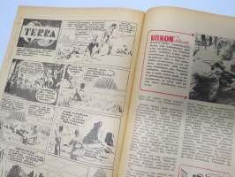 Apu 1954 nr 28, Sortin sakki, 5 tuntia elokuvateatterin vahtimestarina, Murheellinen monimiljoonikko ollut jo 9 vaimoa, Terra sci-fi sarjakuva, Tappaja saa tehtävän