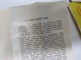 Aristo Commerz 0905 / 845-955-1055 / 965 -laskutikku / laskuviivain käyttöohje ja alkuperäinen kotelo (ei itse laskutikkua!)