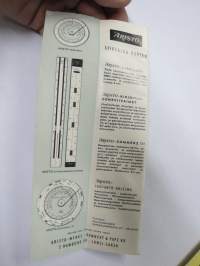 Aristo Commerz 0905 / 845-955-1055 / 965 -laskutikku / laskuviivain käyttöohje ja alkuperäinen kotelo (ei itse laskutikkua!)