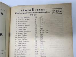 24. Eläintarhanajo 13.5.1962 -käsiohjelma