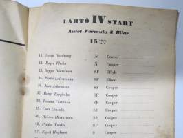 24. Eläintarhanajo 13.5.1962 -käsiohjelma