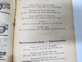 24. Eläintarhanajo 13.5.1962 -käsiohjelma