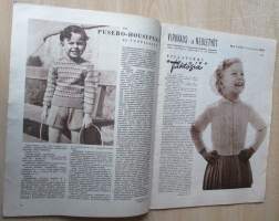 Virkkaus- ja Neuletyöt syysnumero N:o 3 1956 Käsityölehti