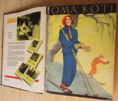 OMA KOTI Perhelehti 1931 vuosikerta + lahjalehti vuodelta 1931 : Kannet kuvittanut Martta Wendelin