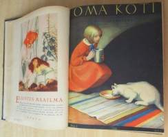 OMA KOTI Perhelehti 1931 vuosikerta + lahjalehti vuodelta 1931 : Kannet kuvittanut Martta Wendelin
