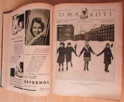 OMA KOTI Perhelehti 1931 vuosikerta + lahjalehti vuodelta 1931 : Kannet kuvittanut Martta Wendelin