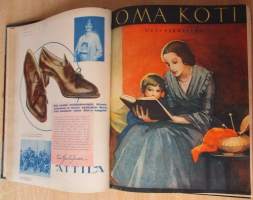 OMA KOTI Perhelehti 1931 vuosikerta + lahjalehti vuodelta 1931 : Kannet kuvittanut Martta Wendelin