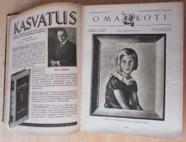 OMA KOTI Perhelehti 1931 vuosikerta + lahjalehti vuodelta 1931 : Kannet kuvittanut Martta Wendelin