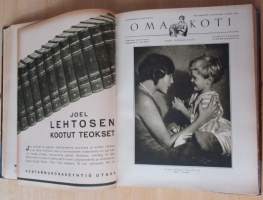 OMA KOTI Perhelehti 1931 vuosikerta + lahjalehti vuodelta 1931 : Kannet kuvittanut Martta Wendelin