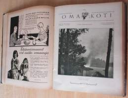 OMA KOTI Perhelehti 1931 vuosikerta + lahjalehti vuodelta 1931 : Kannet kuvittanut Martta Wendelin